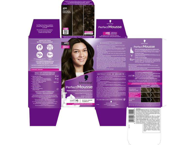 Schwarzkopf Perfect Mousse Haarcoloration Perfect Mousse 40 Permanente Haarfarbe mit perfekter Grauabdeckung
