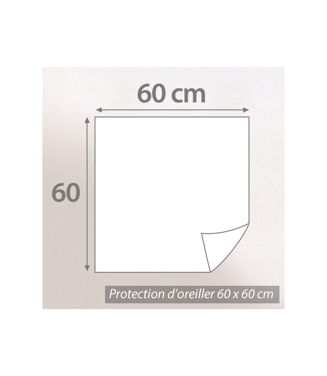Housse de protection d'oreiller imperméable 60x60 cm Céline Blanc