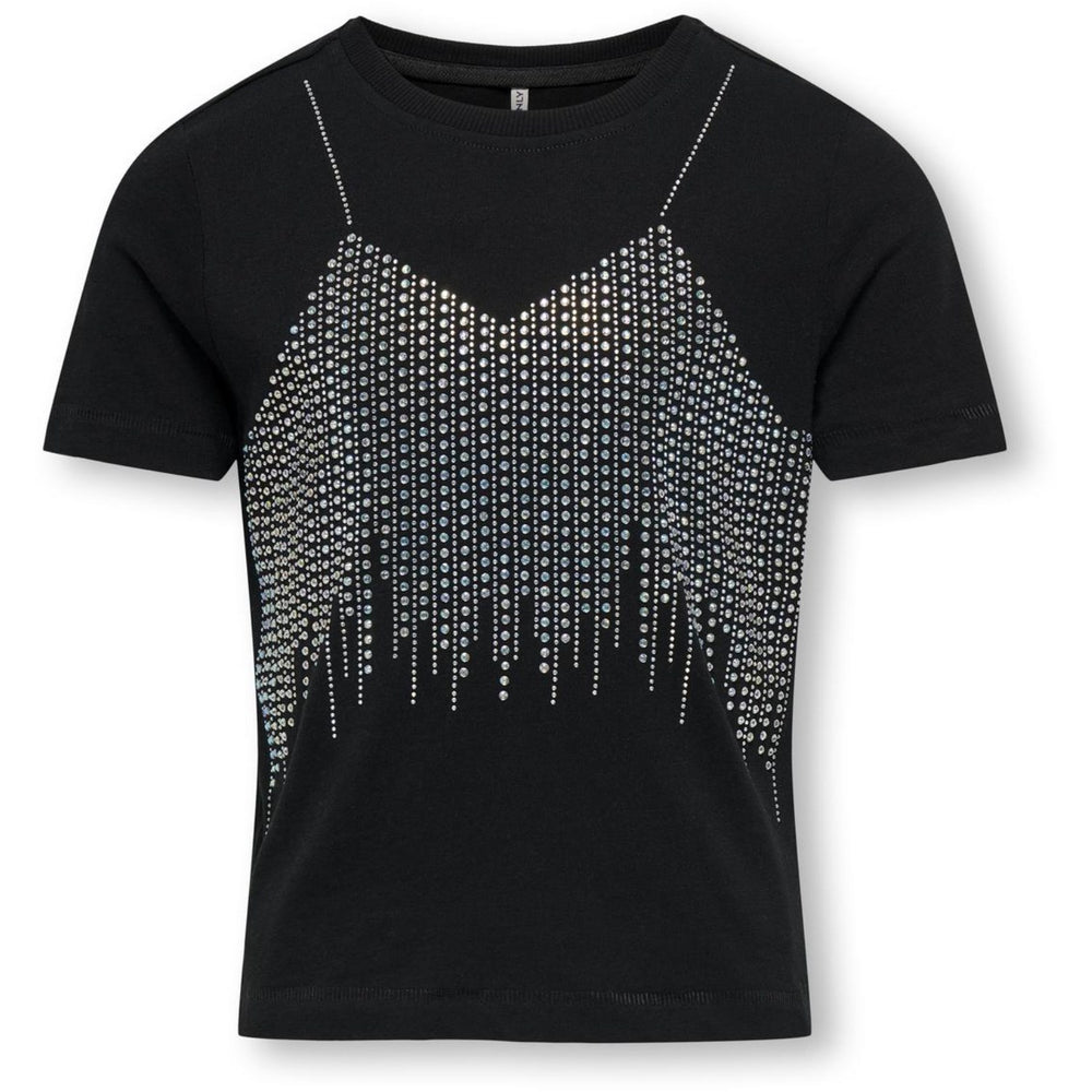 Køb kids ONLY Black Rhinestones Rainbow Billie Life T-Shirt
