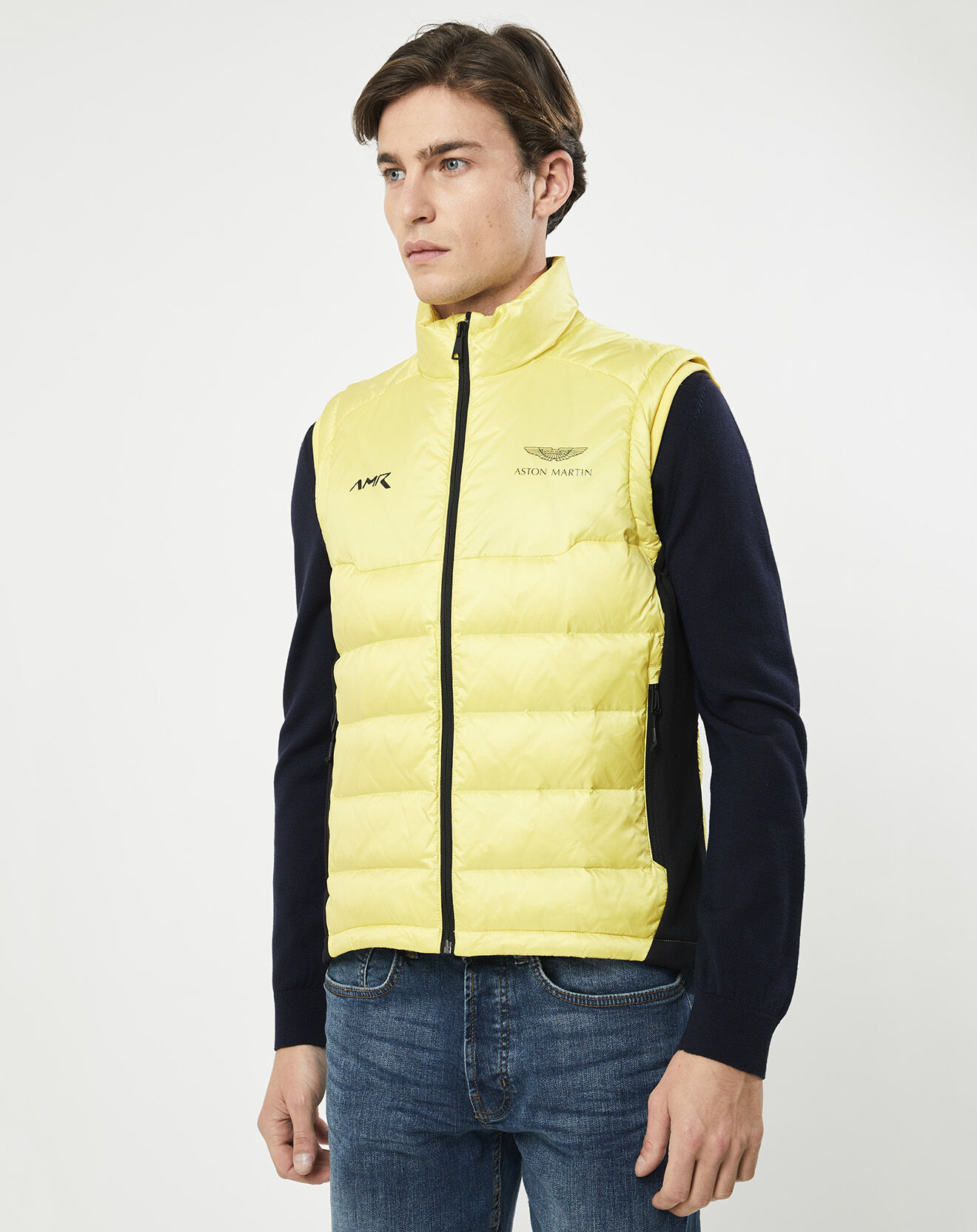 Hackett London Doudoune sans manches Aston Martin Racing jaune clair