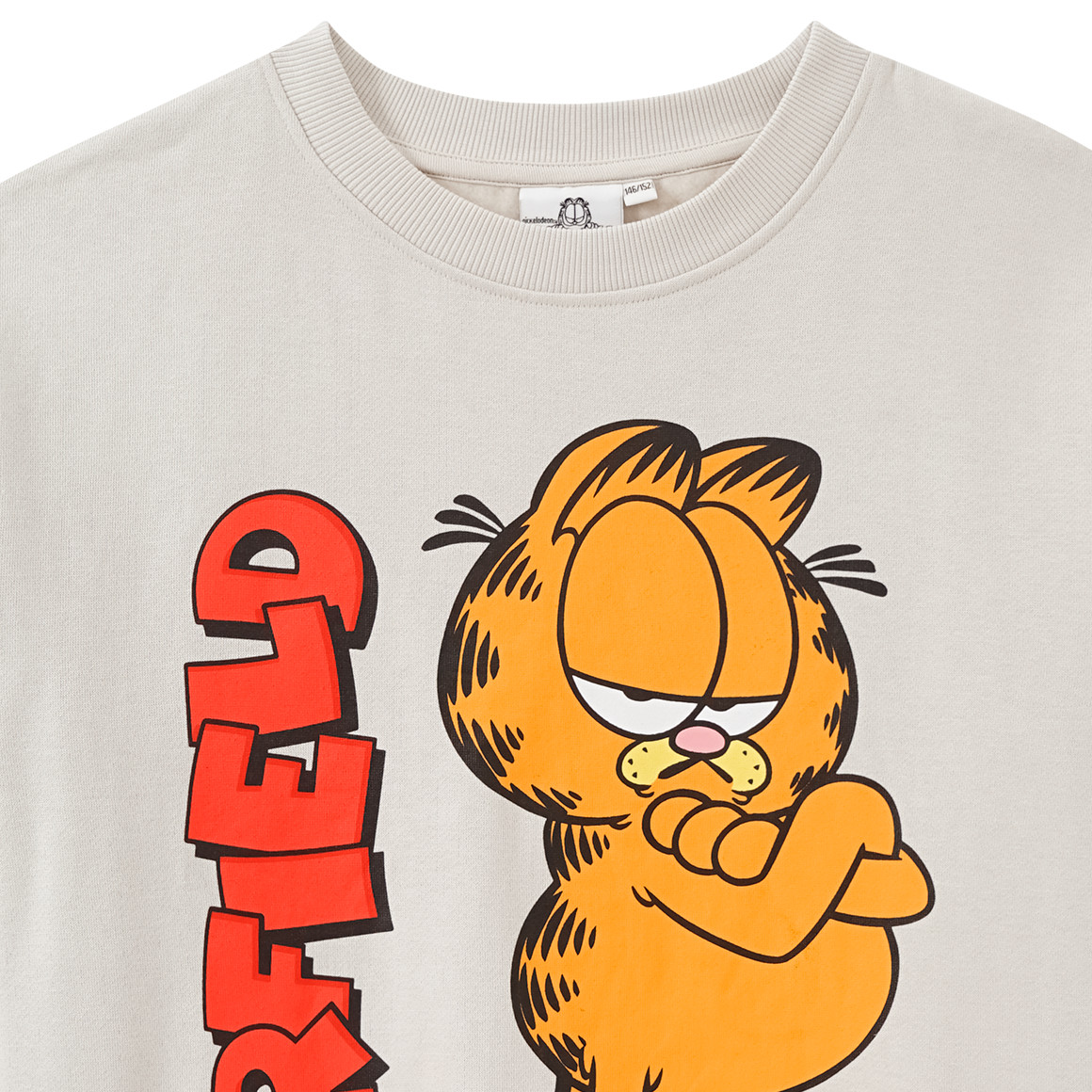 Beatwear Garfield Sweatshirt mit Print hellgrau