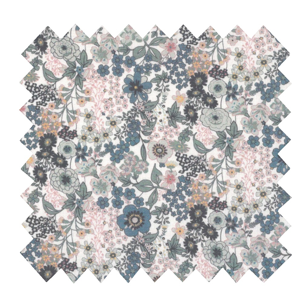 Kit Prêt À Coudre 3 Chouchous Ex2230 Fleuri Gris Bleu
