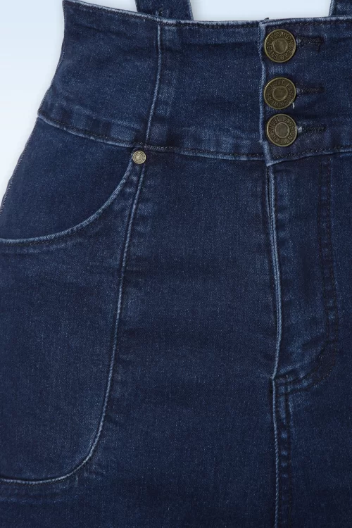 Banned Retro Denim Day broek in denim blauw