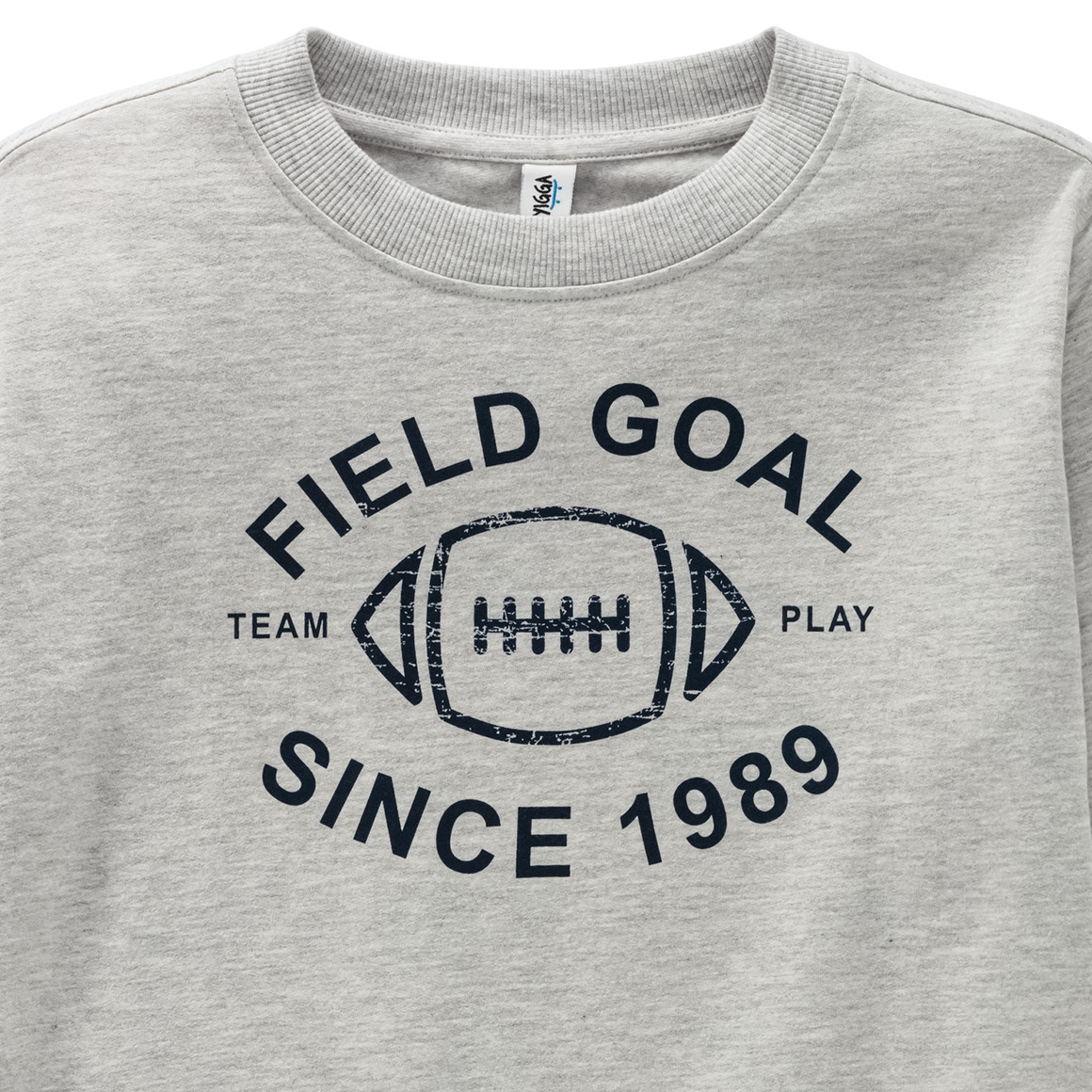 Yigga Jungen Sweatshirt mit Football-Print hellgrau