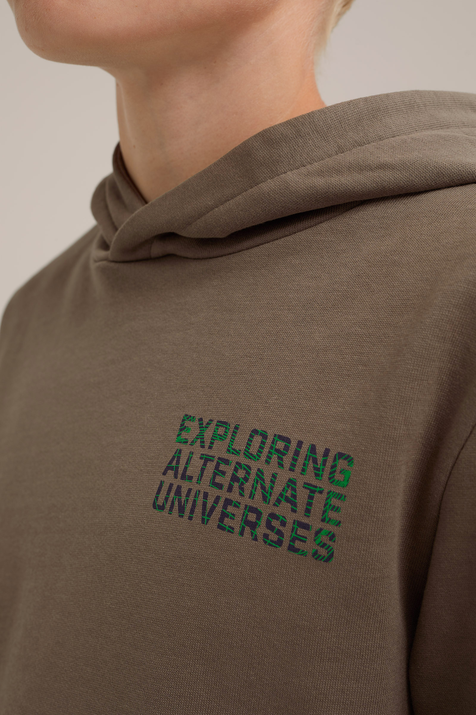 Jongens hoodie met opdruk Blue Ridge Legergroen