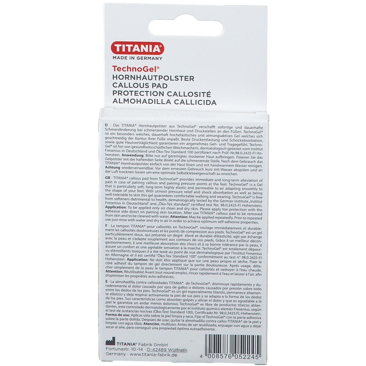 TITANIA® TechnoGel® Hornhautpolster