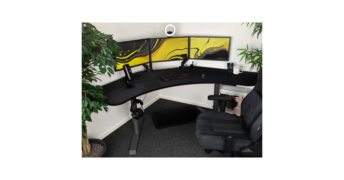 ArozziArena Angelo - Gun Metal gaming desk  (Gunmetal)