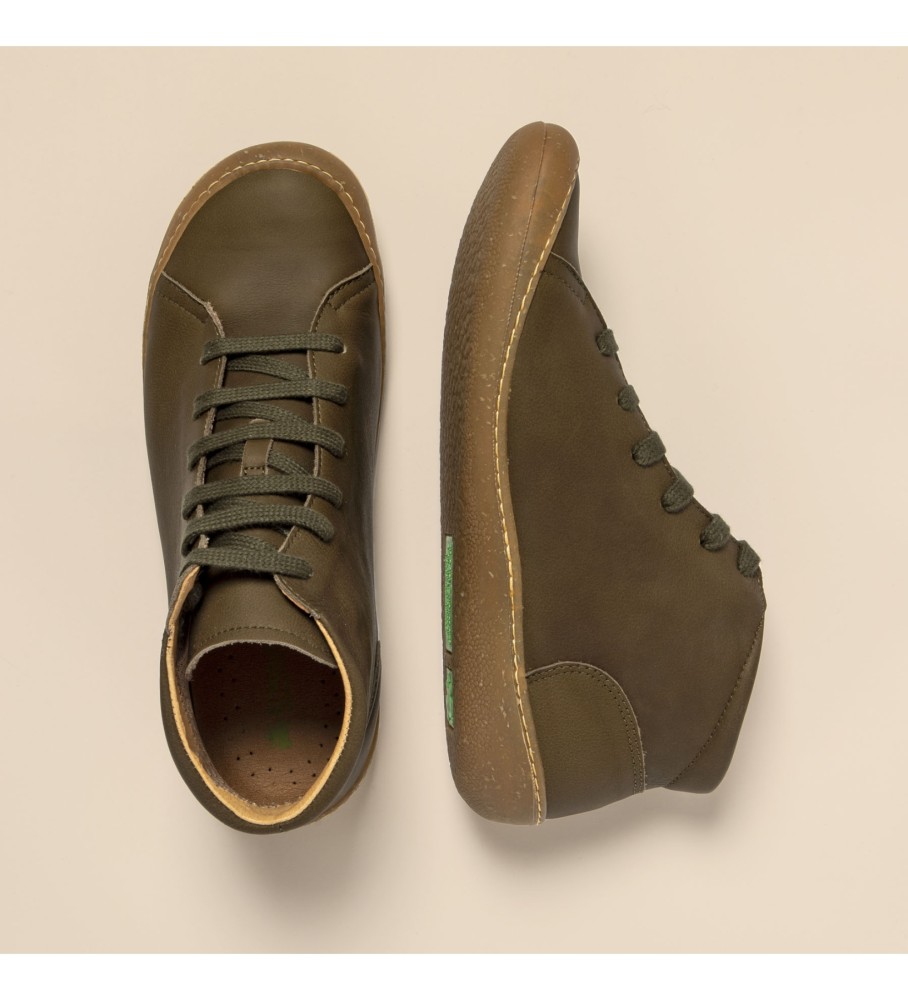 Botas de couro verde do Naturalista