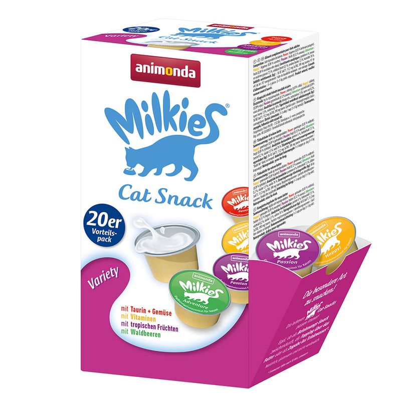 Lot mixte animonda Milkies Selection pour chat, 20 x 15 g