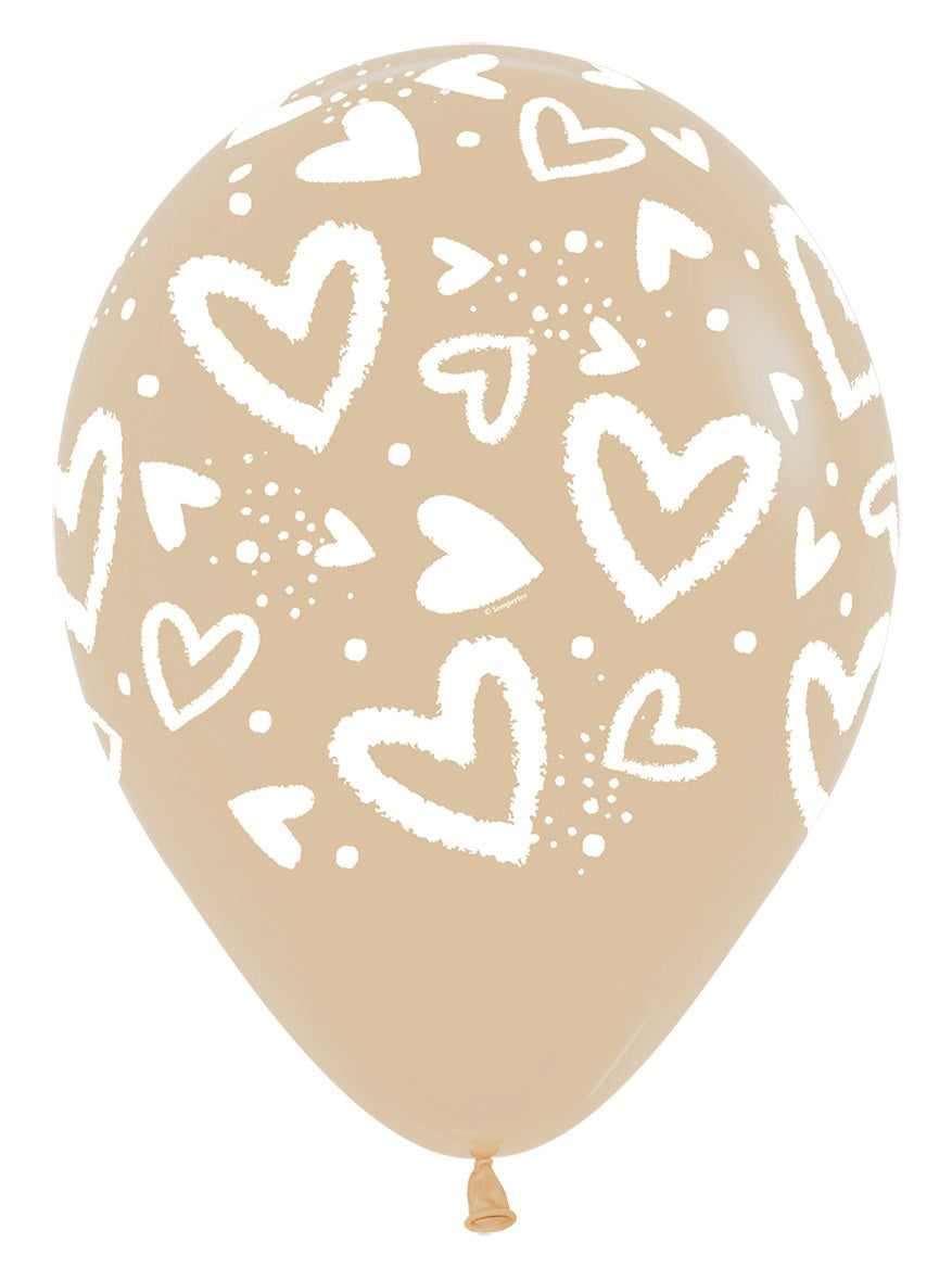 Ballonnen Bright Hearts Mix 30cm 25st