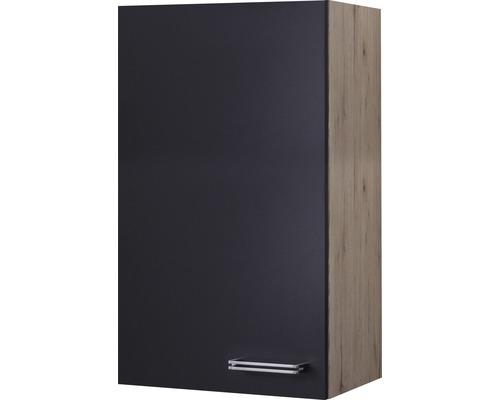 Flex Well Santo wandkast, BxDxH 50 x 32 x 89 cm, antraciet mat, gedemonteerd, scharnier omkeerbaar (links of rechts te monteren)