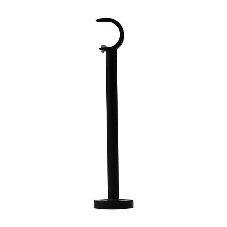Support pour tringle en aluminium noir mat Araxos GoodHome L.21.8 x l.4,6 cm