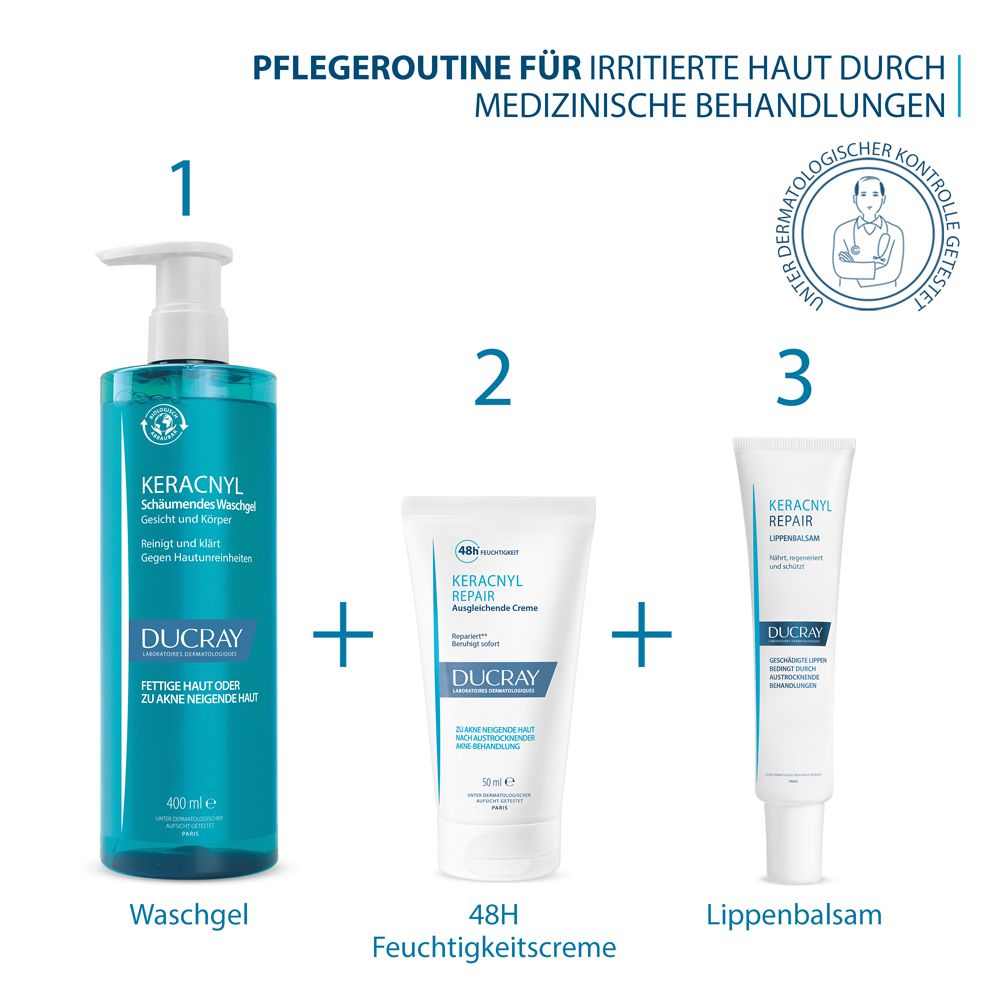 DUCRAY KERACNYL REPAIR Creme -bei austrocknender (medikamentöser) Aknebehandlung