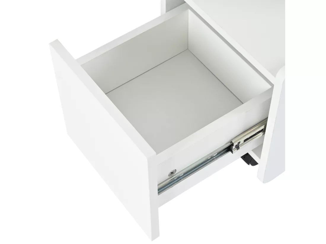 Buffet à roulettes - avec rangement multifonctionnel - designunique - Blanc