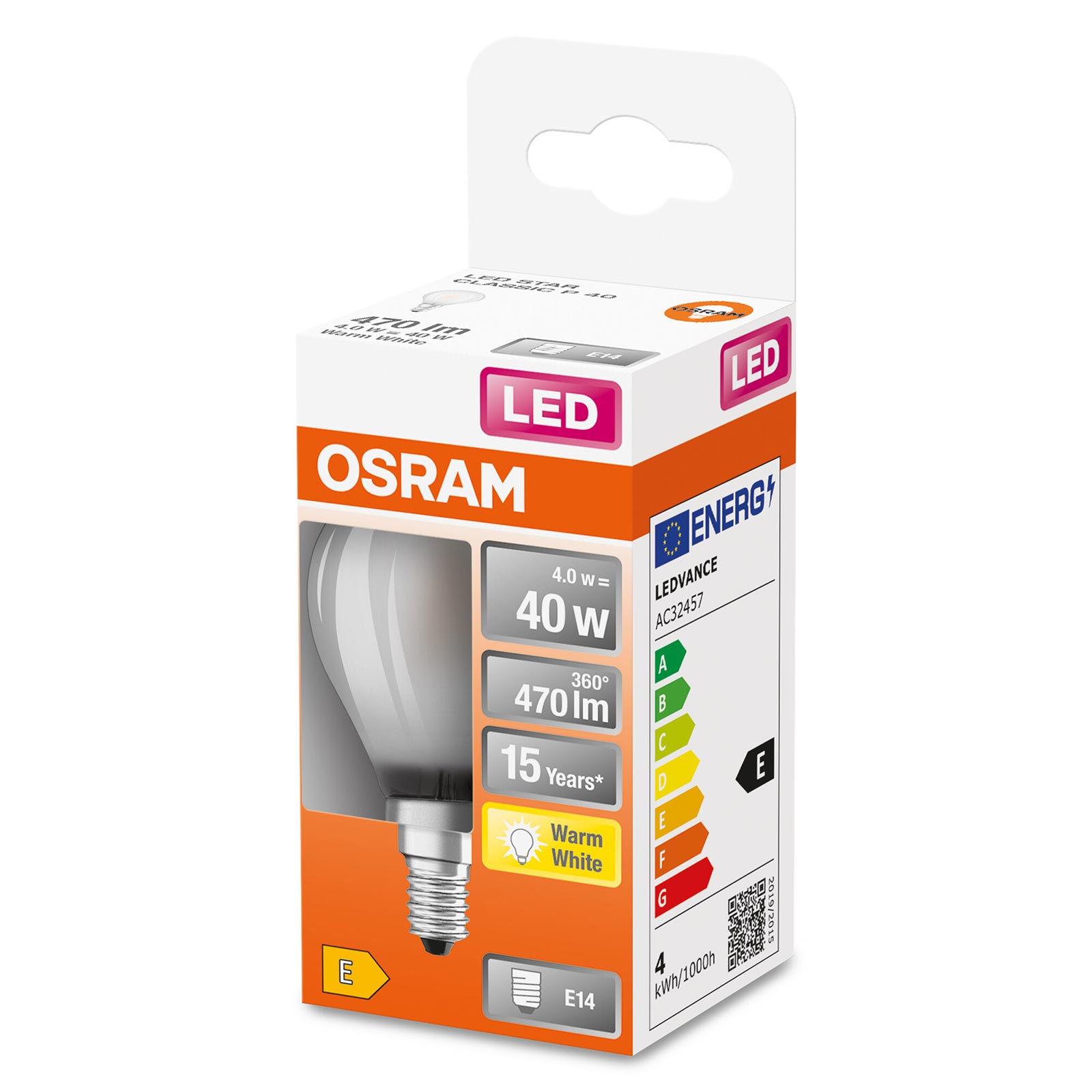 LED-Leuchtmittel ST CLP40 -Filament Tropfen - E14