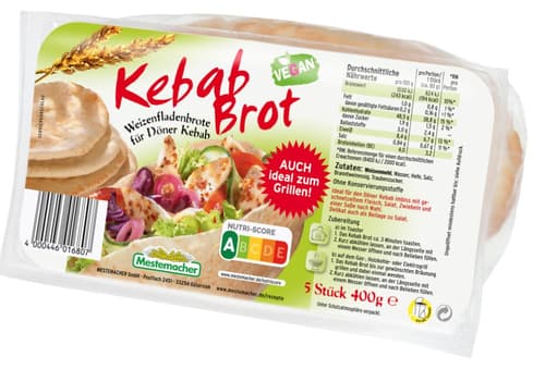 Mestemacher Kebab Brot vegan