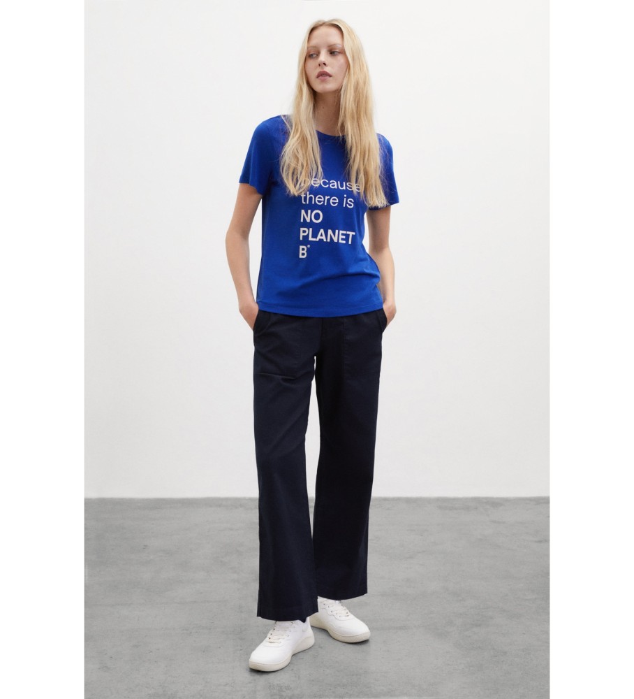 Camiseta azul ECOALF Nyborg