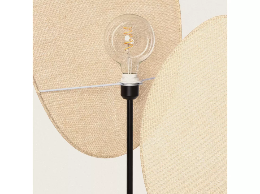 Lampadaire Métal et Textile Elliptica Noir