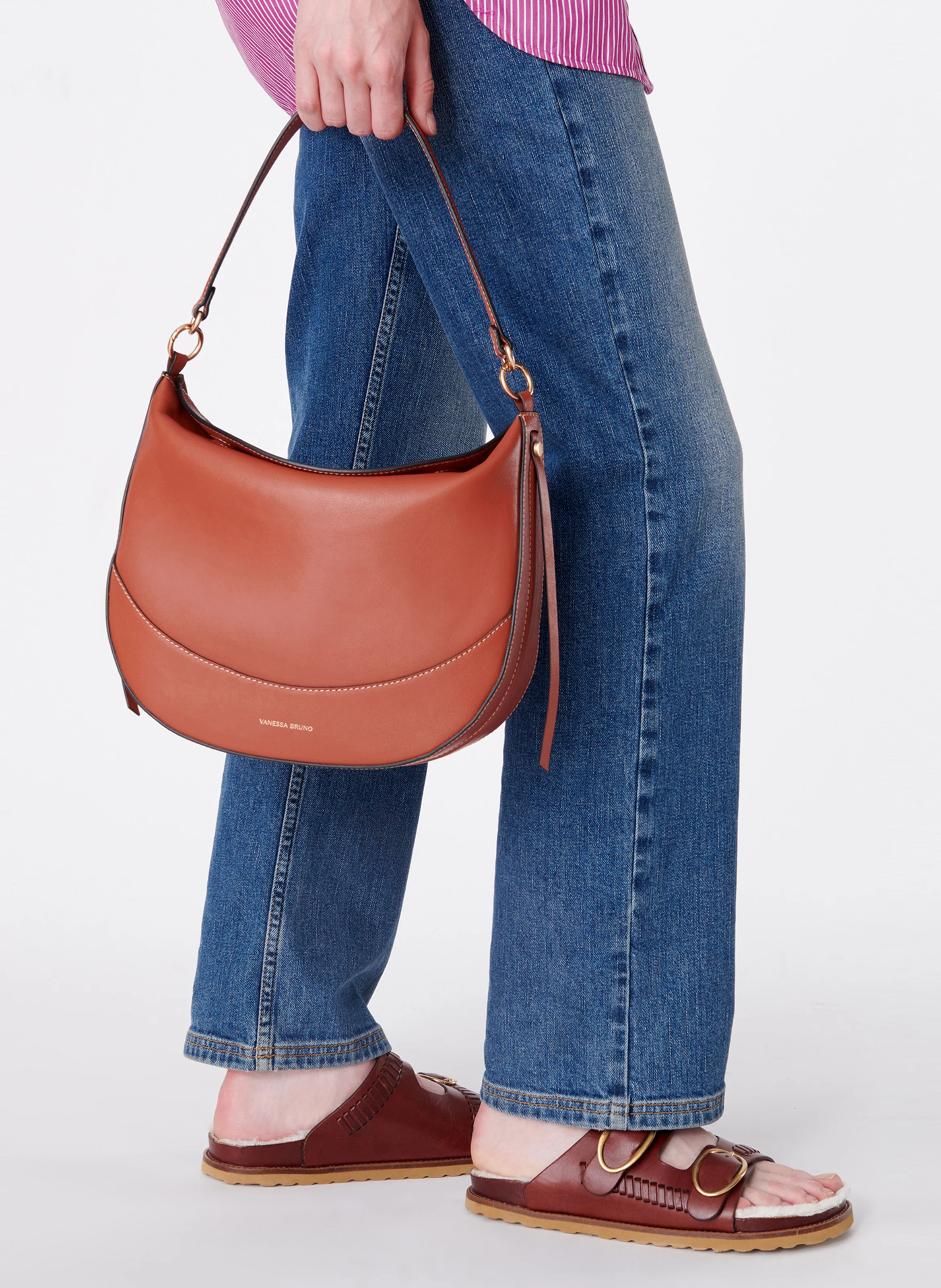 DAILY - Sac épaule en cuir | Marron