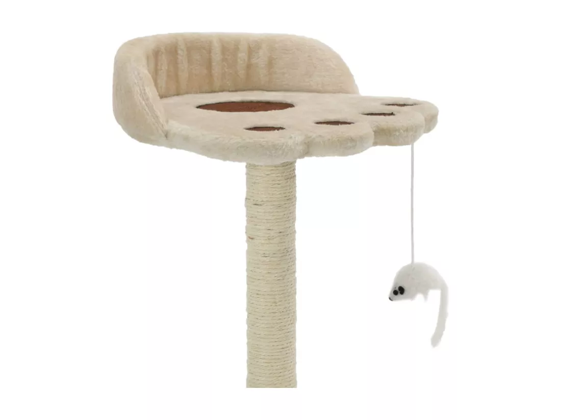 Arbre à chat avec griffoir en sisal 40 cm Beige et Marron