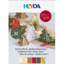 Bloc de cartons 'Étoiles de Noël', A4, 12 feuilles
