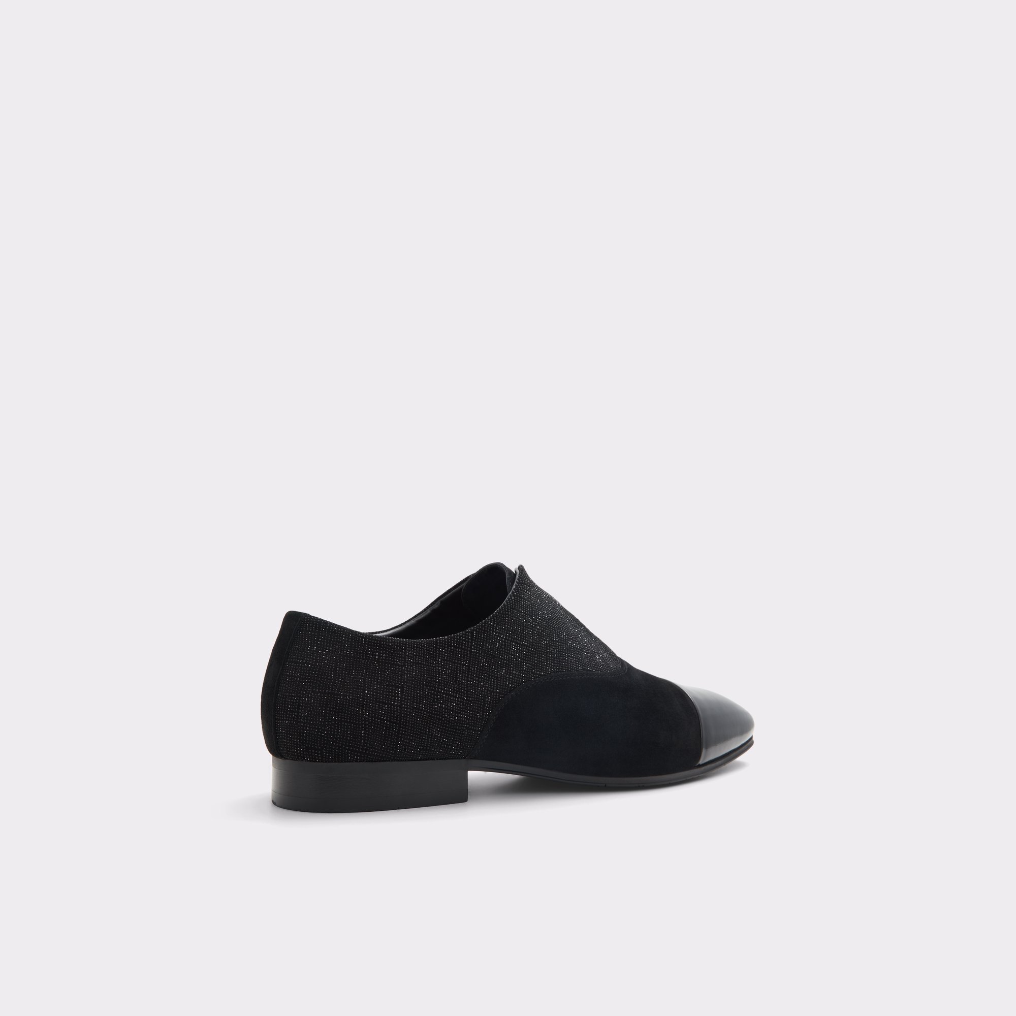 Valenti Black Leather Mixed Material Men Dress Shoes