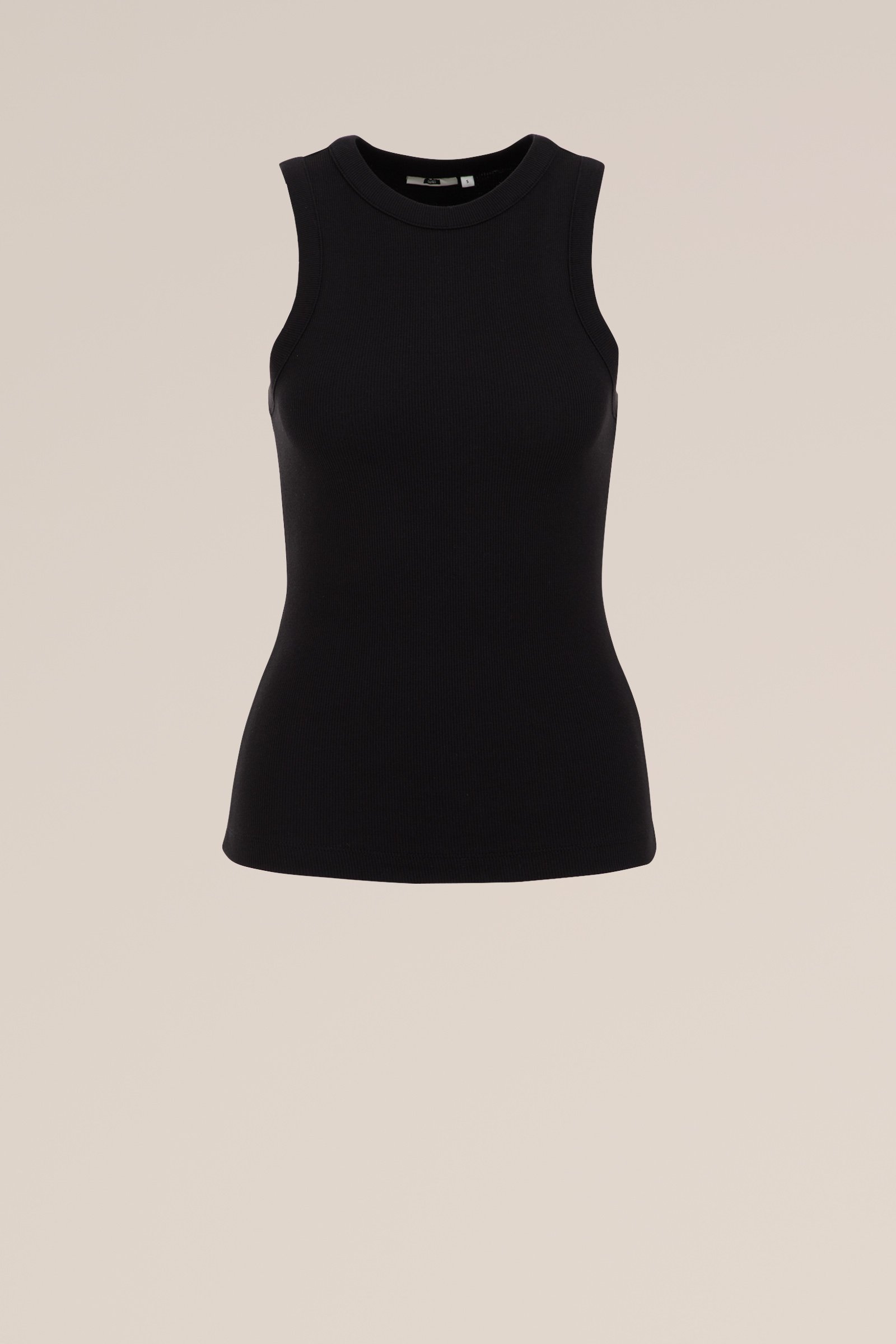 singlet van ribstof WE Fashion Zwart
