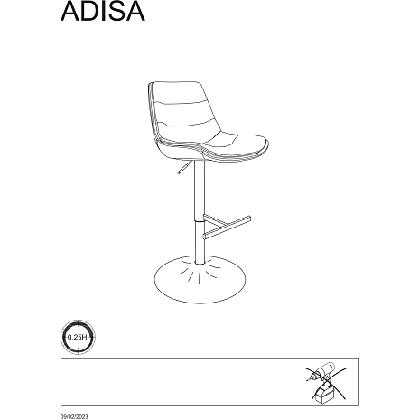 Adisa barstol - antracit