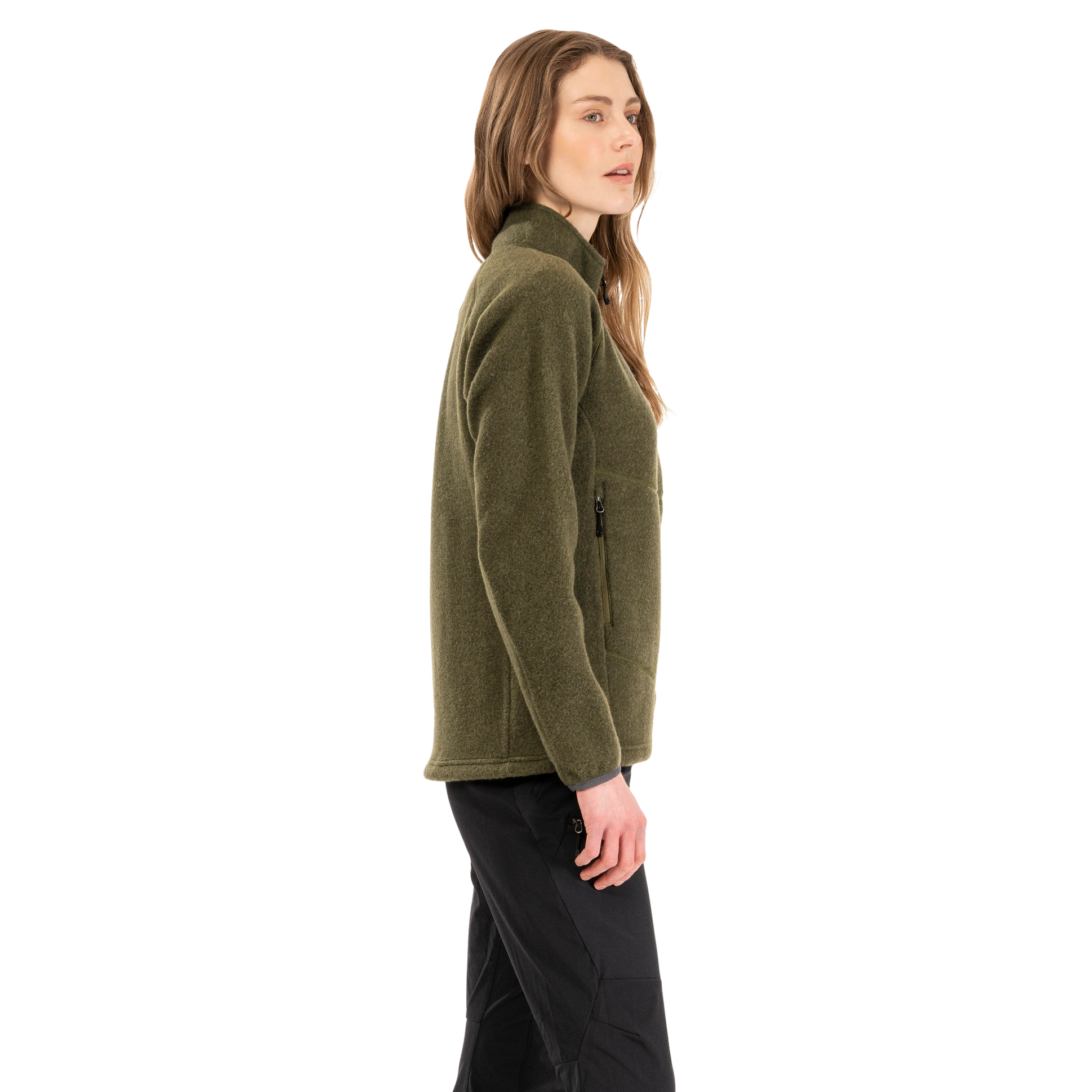Rabot Merino Fleece Midlayer Jacket Women Dark Olive Green