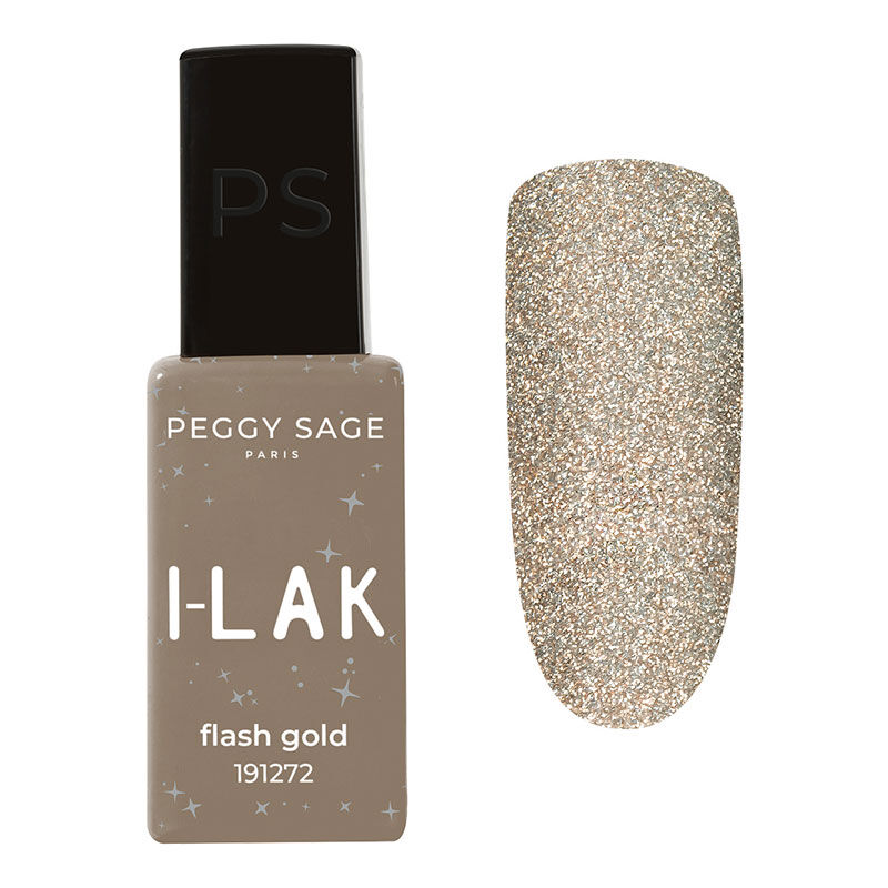 Vernis semi-permanent I-LAK flash gold