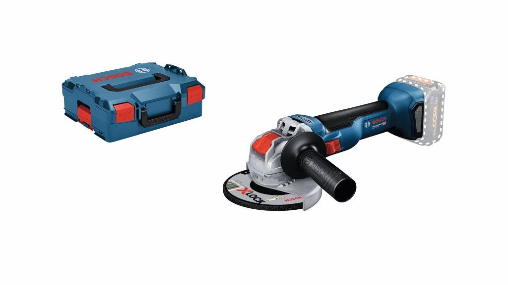 Bosch GWX 18V-10 Li-ion accu haakse slijper body in L-Boxx - 125mm - 06017B0101