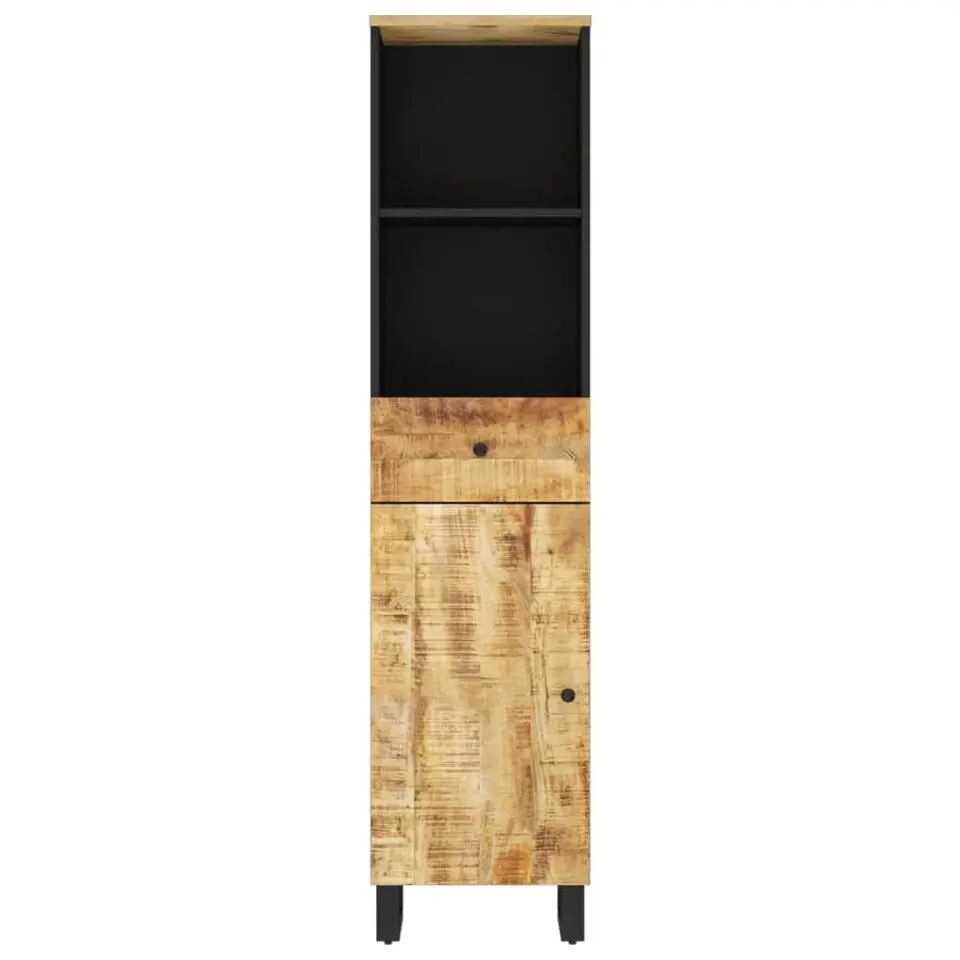 vidaXL - Kolomkast met 1 lade 1 deur 2 vakken - Lichtbruin - Hout - 38x33x160 cm