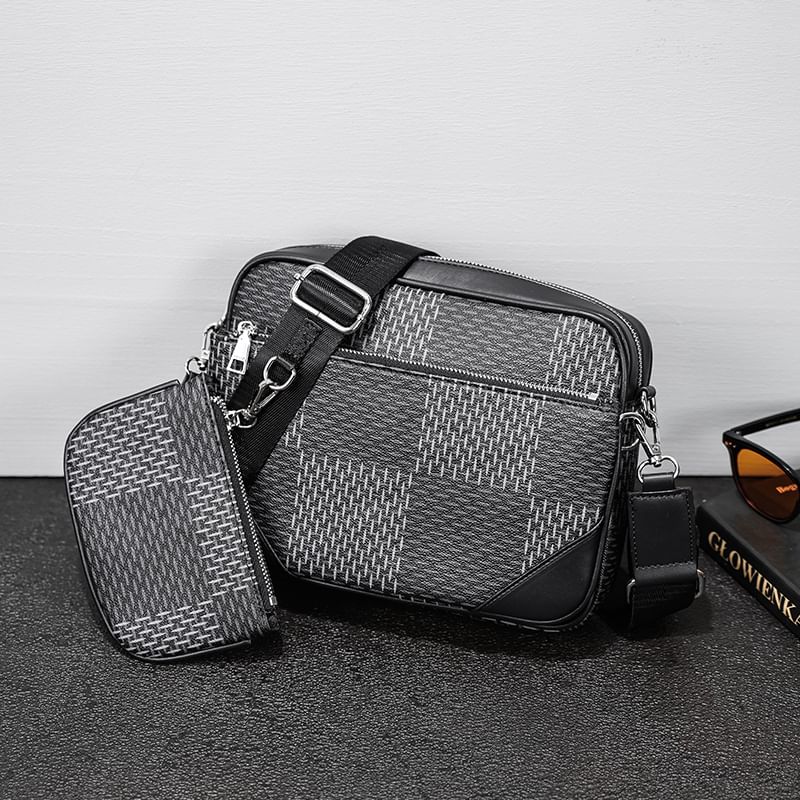 BagBuzz - Set: Geruite crossbodytas + sleutelhanger