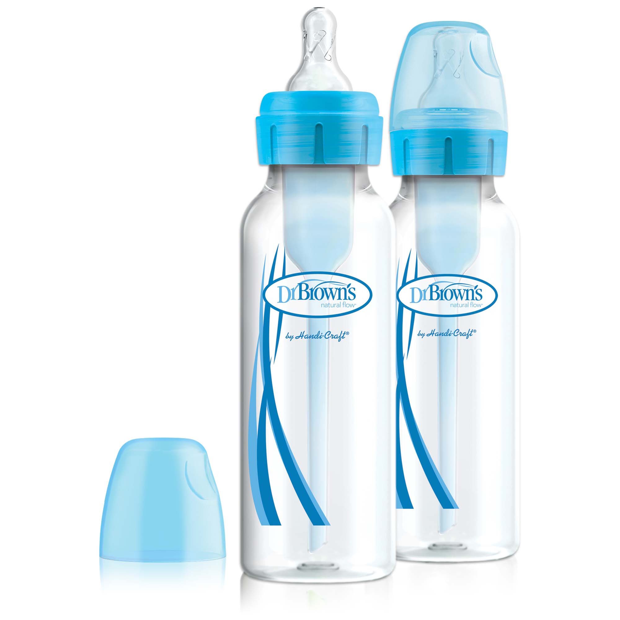 Dr. Brown's Options+ Standaard halsfles 250ml 2 stuks blauw