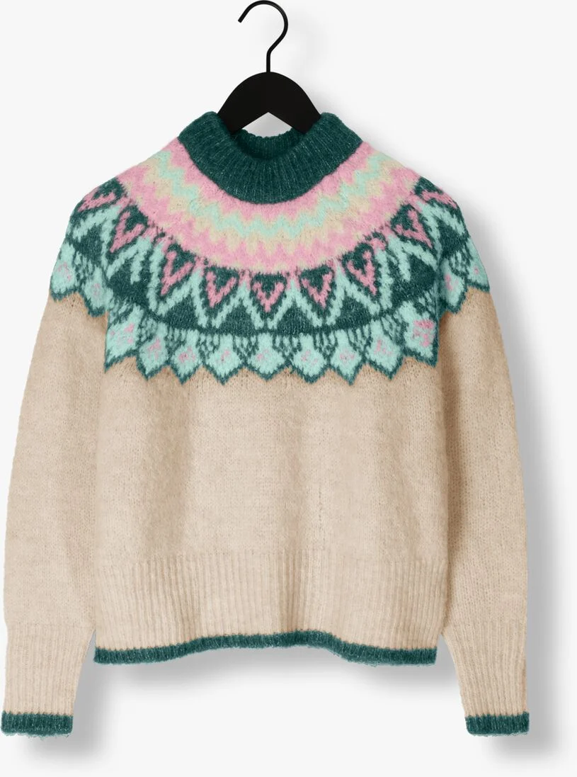 Y.A.S. beige y.a.s. trui yasice ls knit pullover