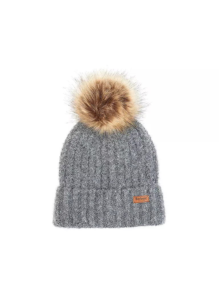 BARBOUR Geschenkset Beanie und Schal SALTBURN grau