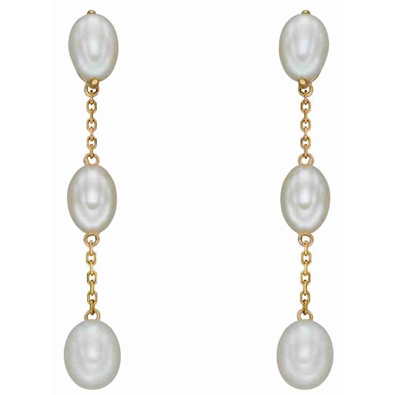 Boucle d'oreille perle sur or 375/1000