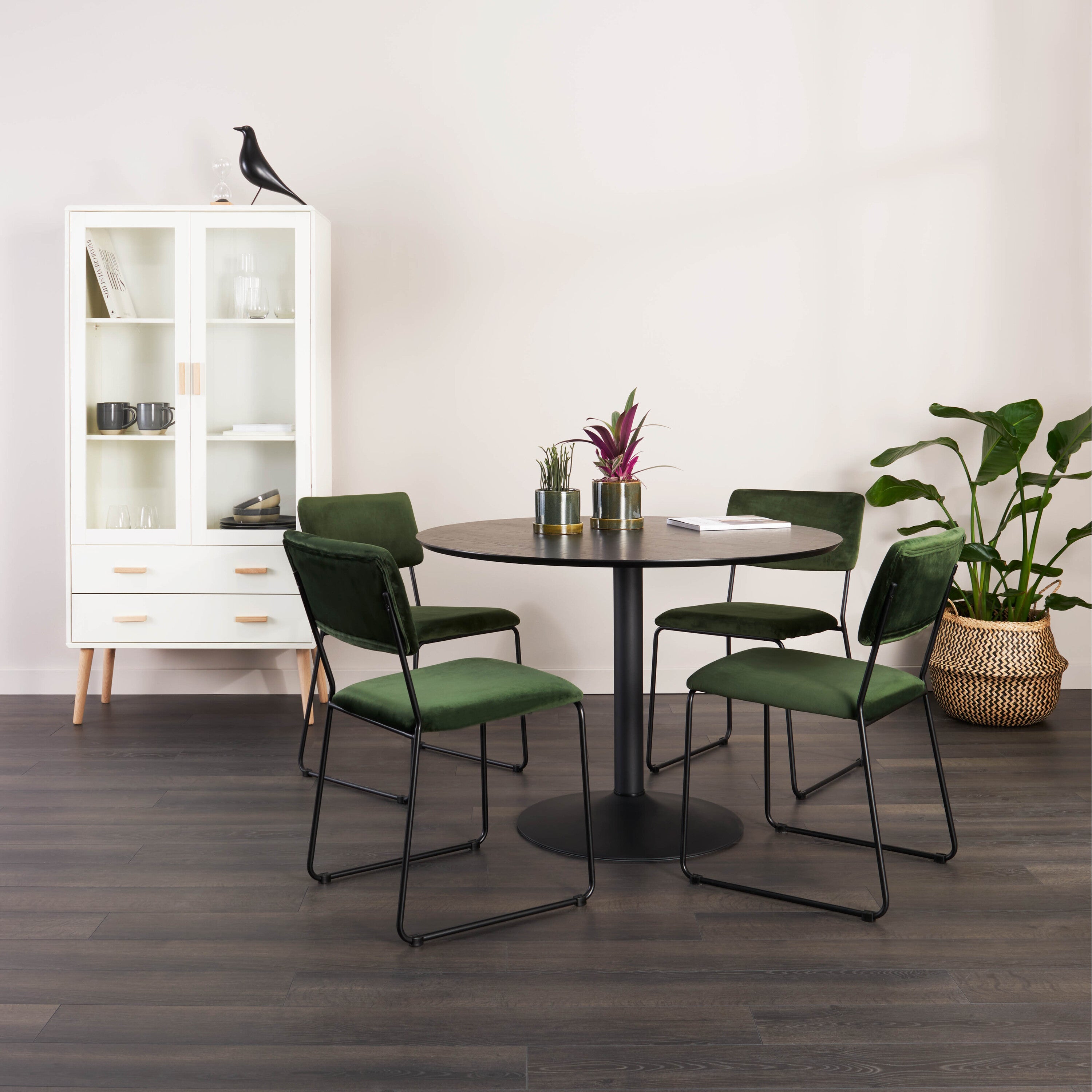 by fonQ basic Slim Eetkamerstoel - Donkergroen