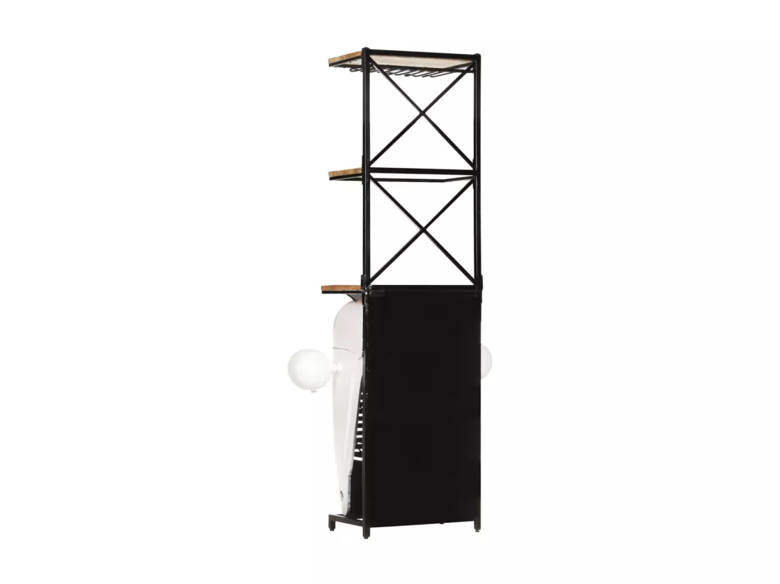 Cave à vin tracteur Blanc 49x31x172 cm Bois de manguier solide