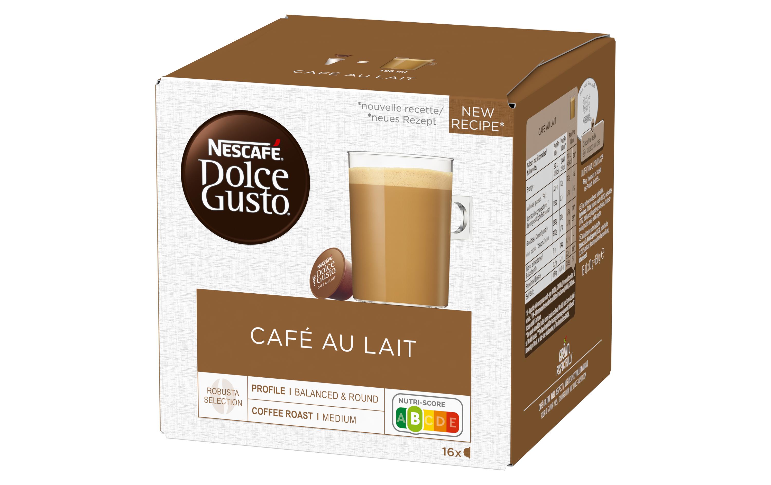Kaffeekapseln Dolce Gusto Café Au Lait 16 StückNescafé Dolce Gusto Latte Kapseln