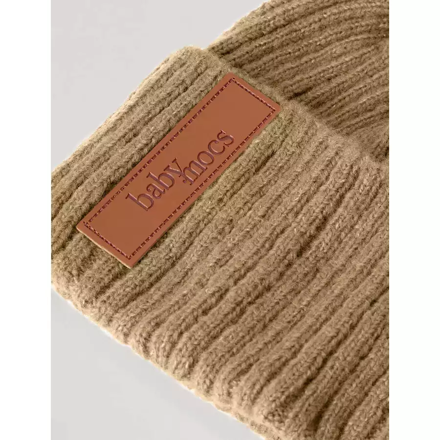 BabyMocs Mütze Vegan hellbraun