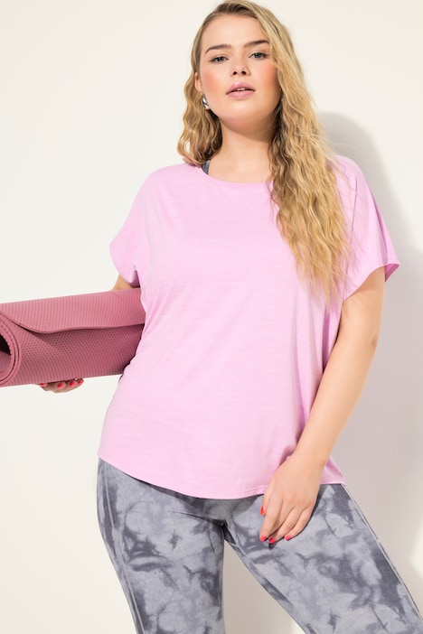 Sport Shirt, oversized, Rundhals, Halbarm
