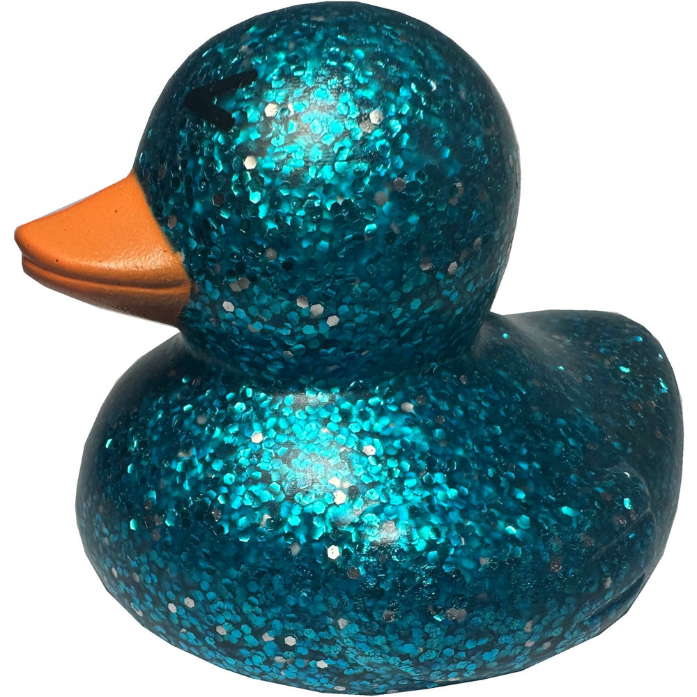 Køb Magni Blå Badeand med glimmer, blå, 7 cm.