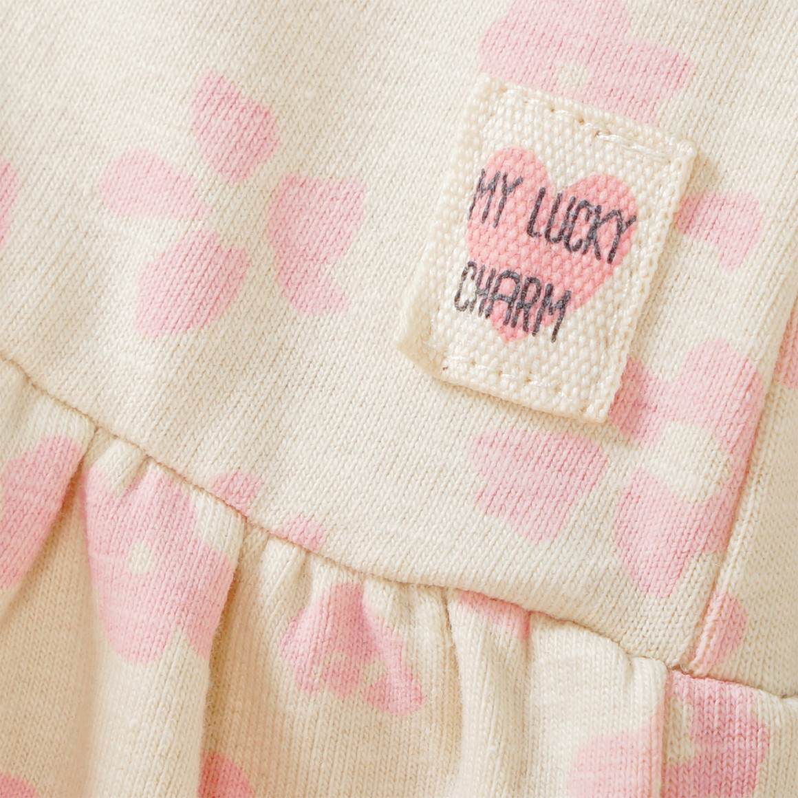 Topomini Newborn Sweatkleid und Leggings im Set beige / hellgrau