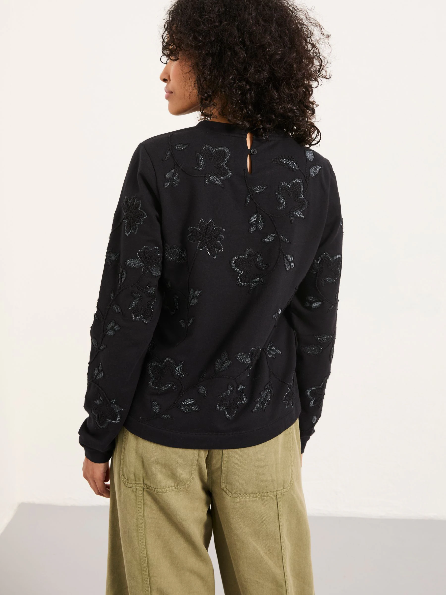 FatFace sweatshirt met geborduurd logo en ronde hals