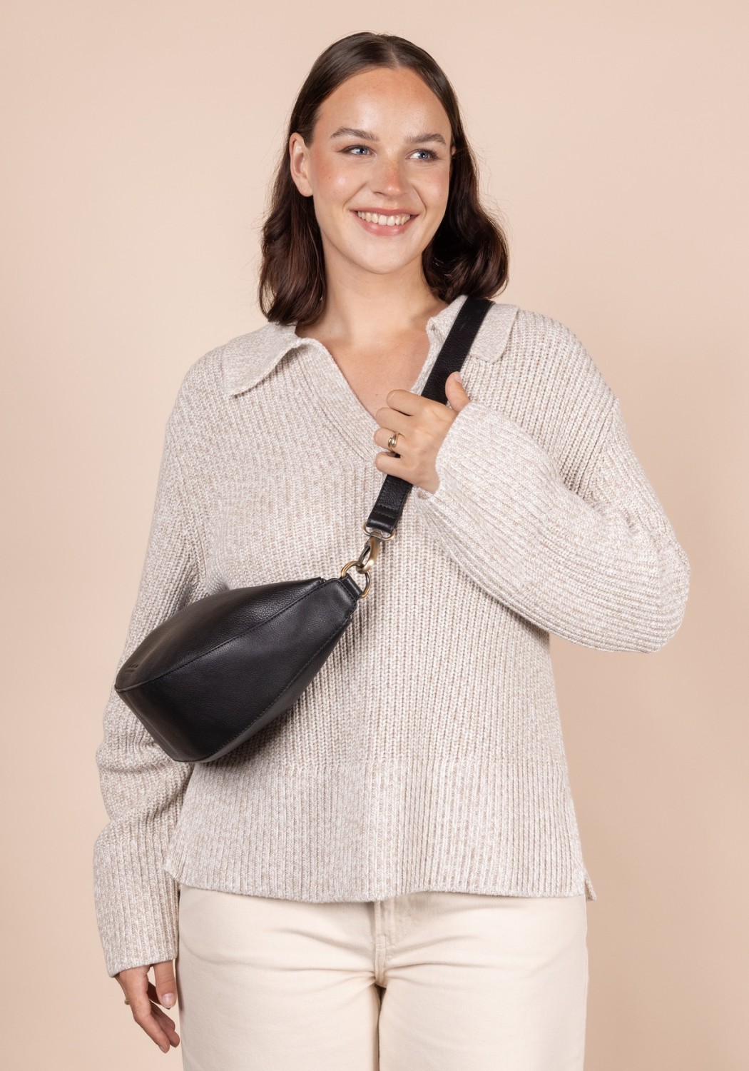 O My Bag Crossbody Bag Leo Soft Grain Leather Black