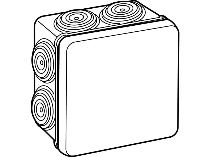 Legrand Abzweigdose Plexo AP, nass IP55, Weiss 80 x 80 x 45 Aufputz Nass-Abzweigdose IP55