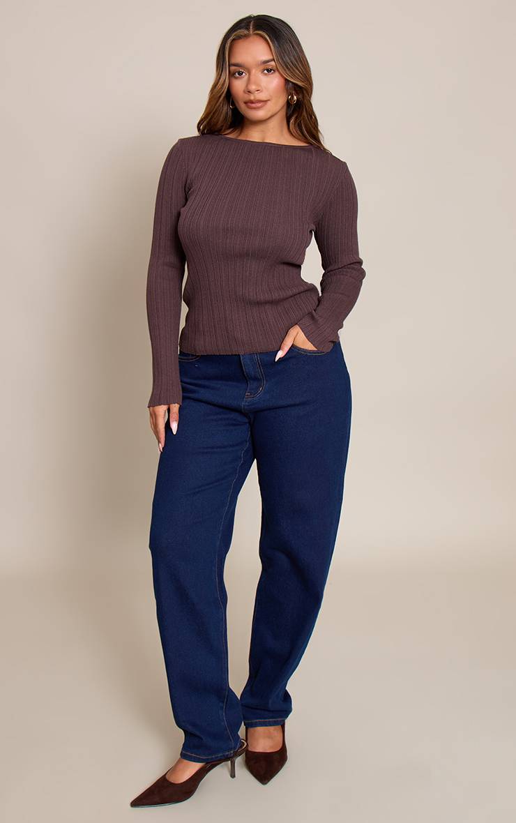 Bleu Indigo Jean Denim Cargo Barrel À Détails De Coutures Shape