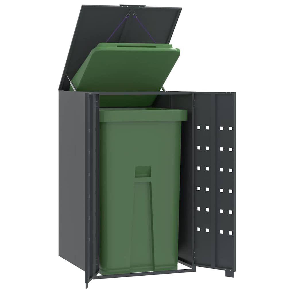 vidaXL Enkele afvalbakbehuizing antraciet 69x79x117 cm