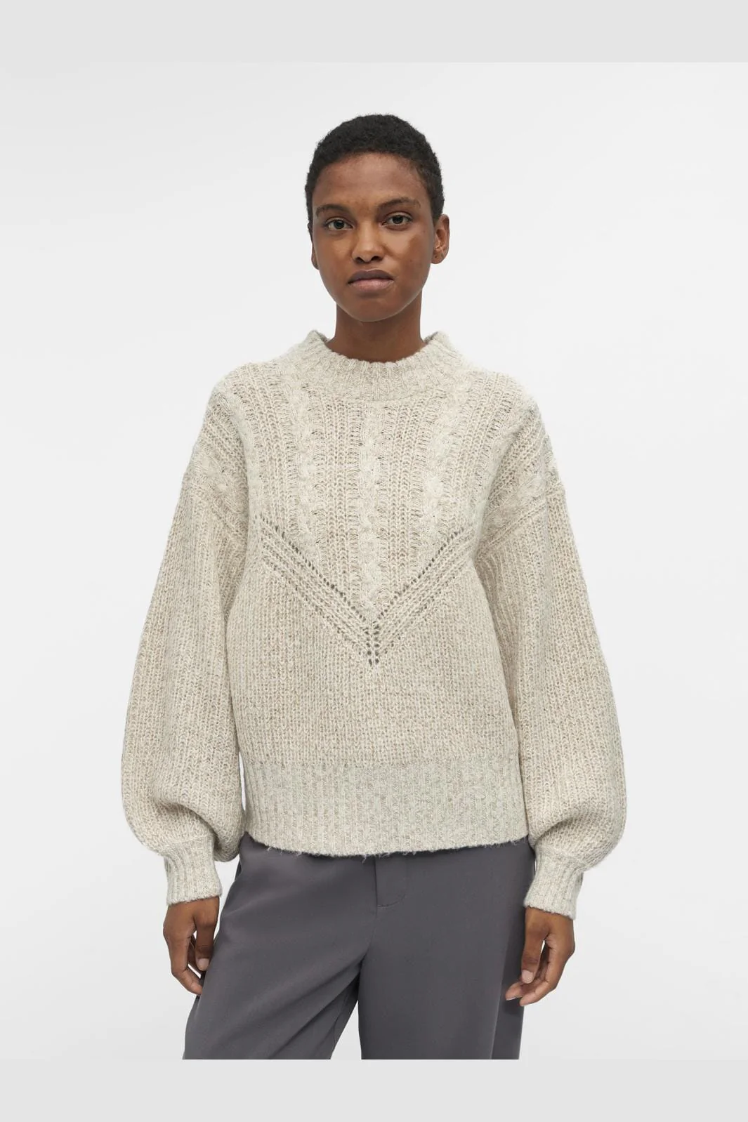 Object Objnova Stella Cable Knit Pullover